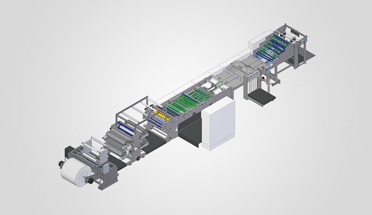 Automatic Ruling Flexo Printing Machine from Reel to Bunch